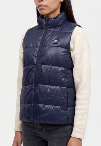 Gap Petite Vest, värv sinine: külje pealt