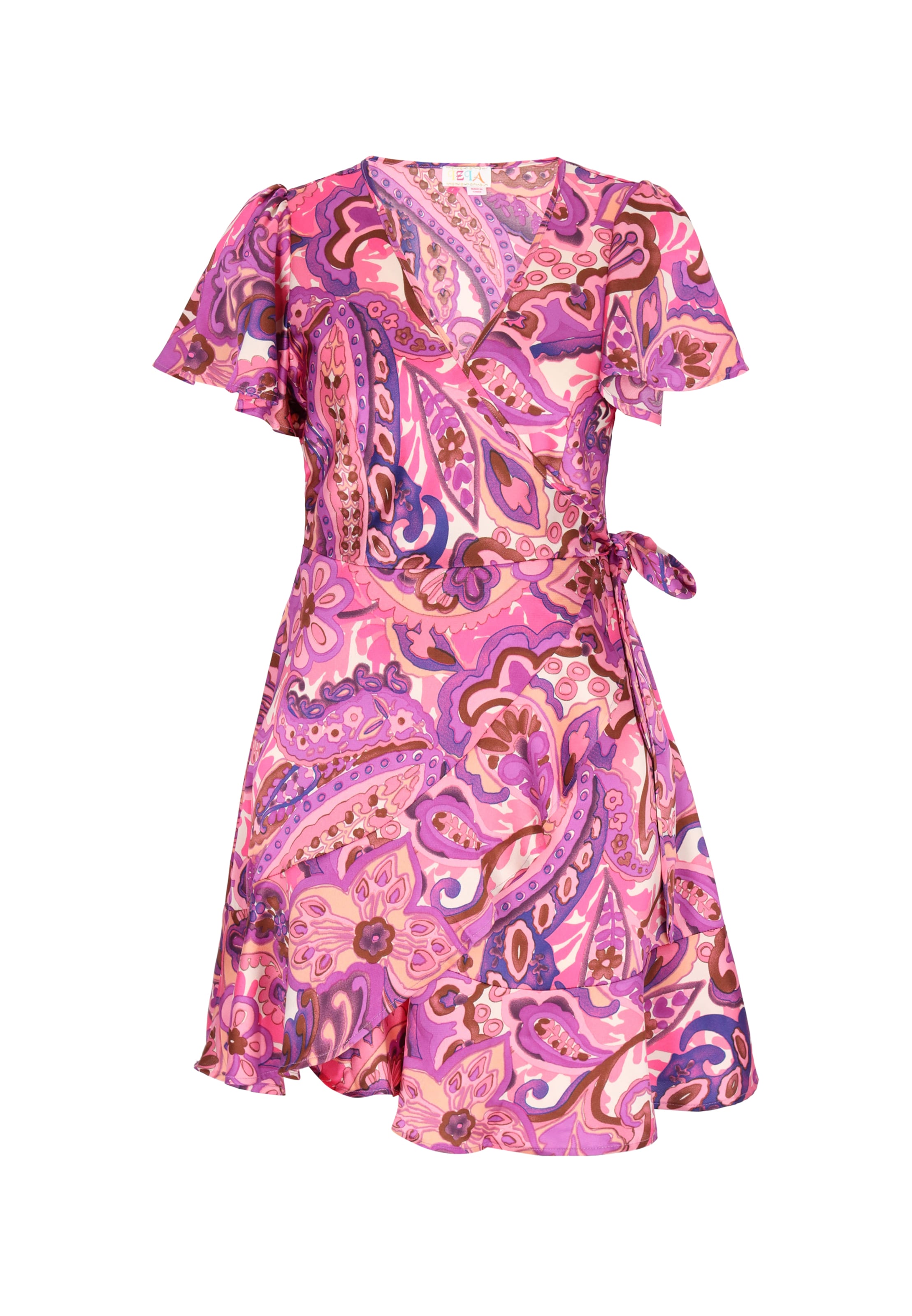 IZIA Robe 'Festival' en chocolat / violet / bleu violet / rose clair, Vue avec produit