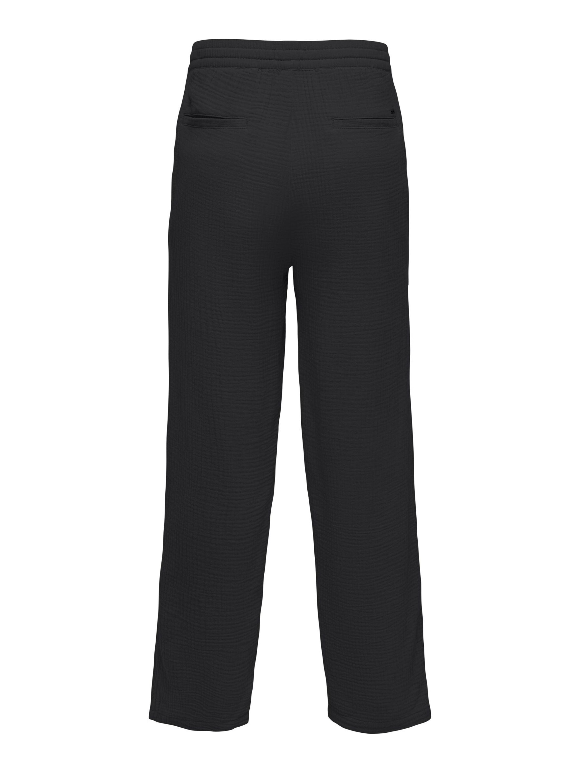 Only & Sons Loosefit Broek 'ONSSinus' in Zwart