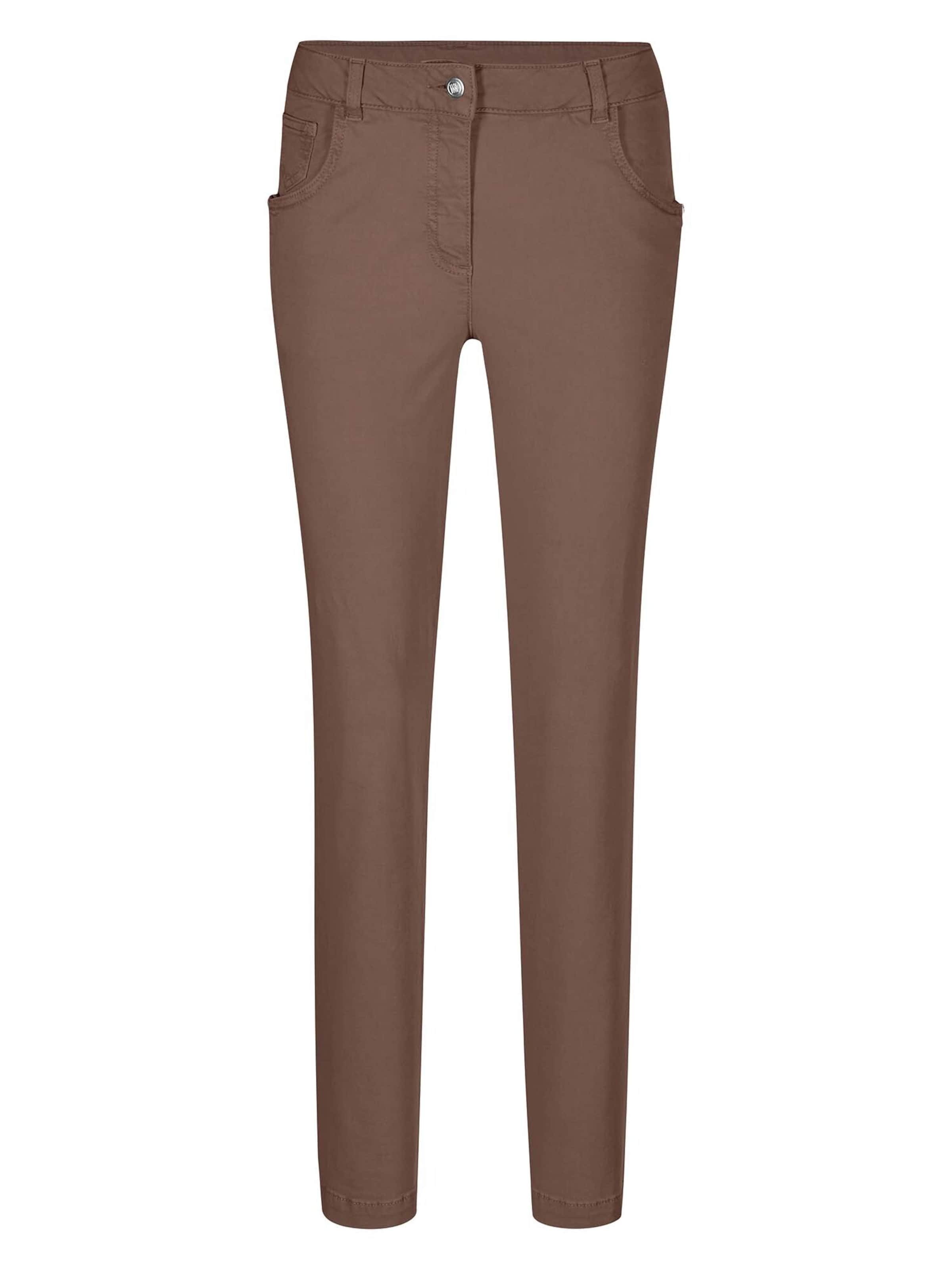 Effilé Pantalon MADELEINE en marron : devant