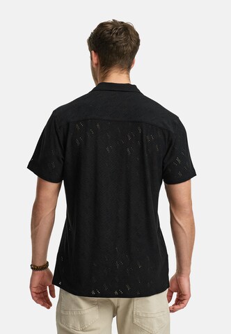 INDICODE JEANS Regular fit Overhemd 'Jerry' in Zwart