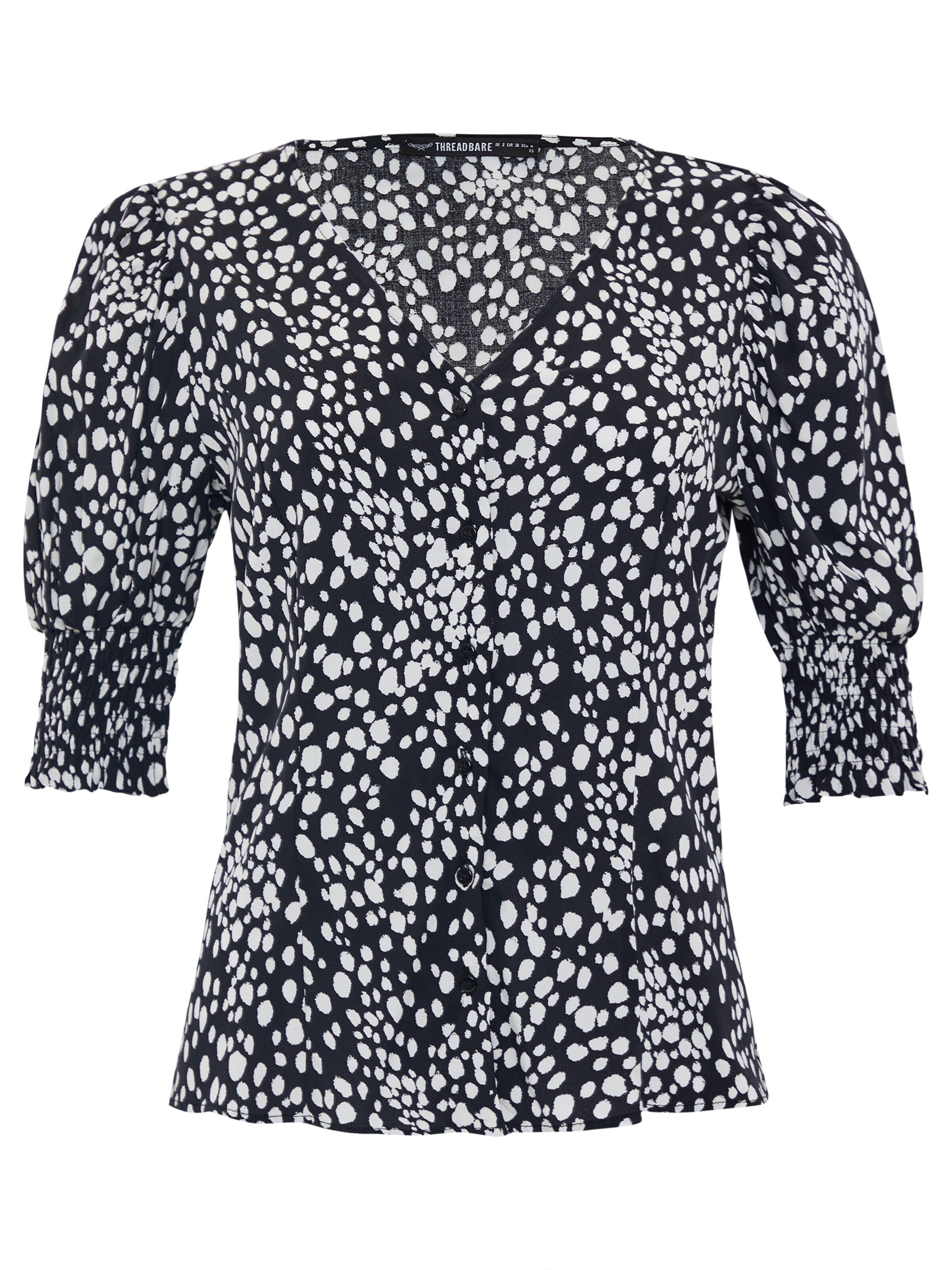 Threadbare Bluse 'Sand' in Schwarz: Vorderseite