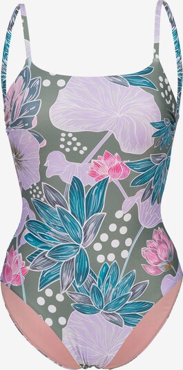 ARENA Sports swimsuit 'U BACK ALLOVER' in Petrol / Light purple / Pink / White, Item view
