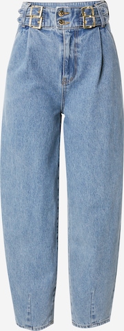 Hoermanseder x About You Tapered Pleated Jeans 'Hava' in Blue: front