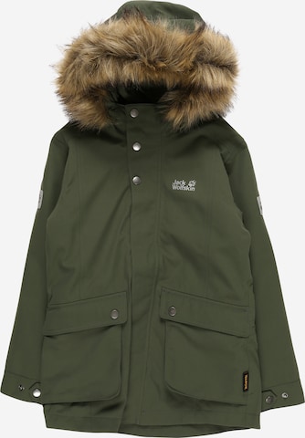 JACK WOLFSKIN Outdoorjas 'Elk Island' in Groen: voorkant