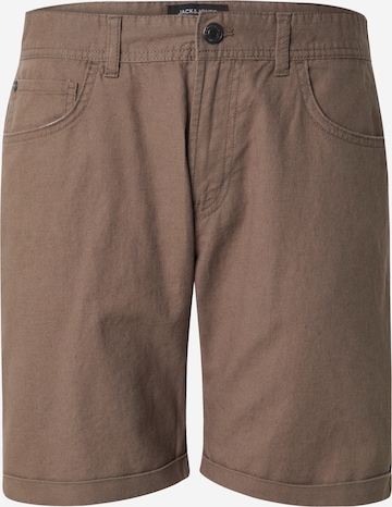 JACK & JONES regular Bukser 'RICK' i brun: forside