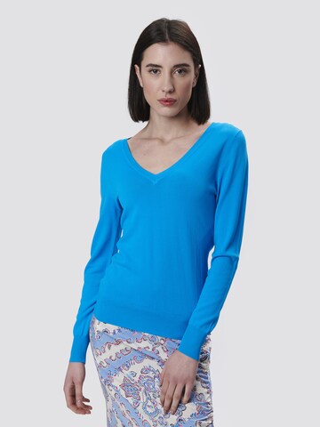 Influencer Pullover in Blau: Vorderseite