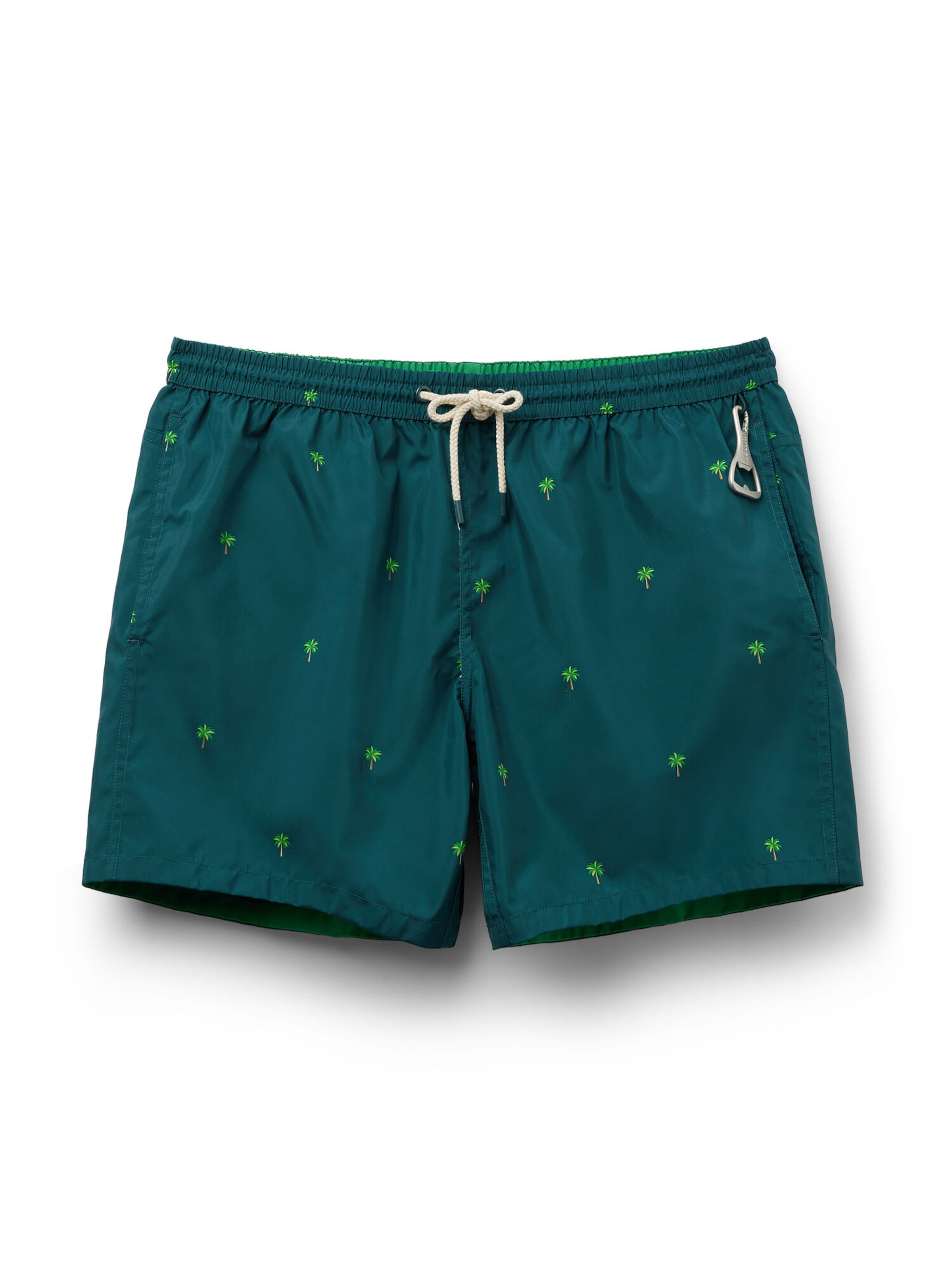 IUMAN Intimissimi Badeshorts with bottle opener in Grün: Vorderseite