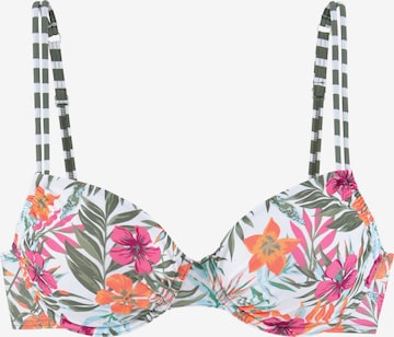 VENICE BEACH Push-up Bikinioverdel 'Summer' i hvid: forside