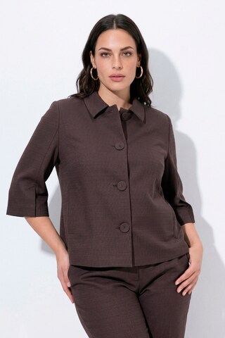 Ulla Popken Between-Season Jacket in Brown: front