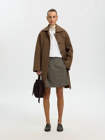 SELECTED Skirt 'SLWREEDA' in Brown