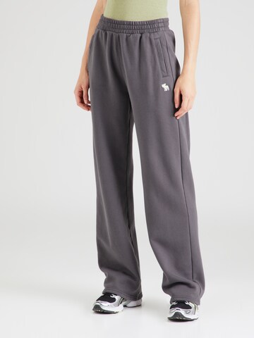 Wide Leg Pantalon 'APAC' Abercrombie & Fitch en gris : devant