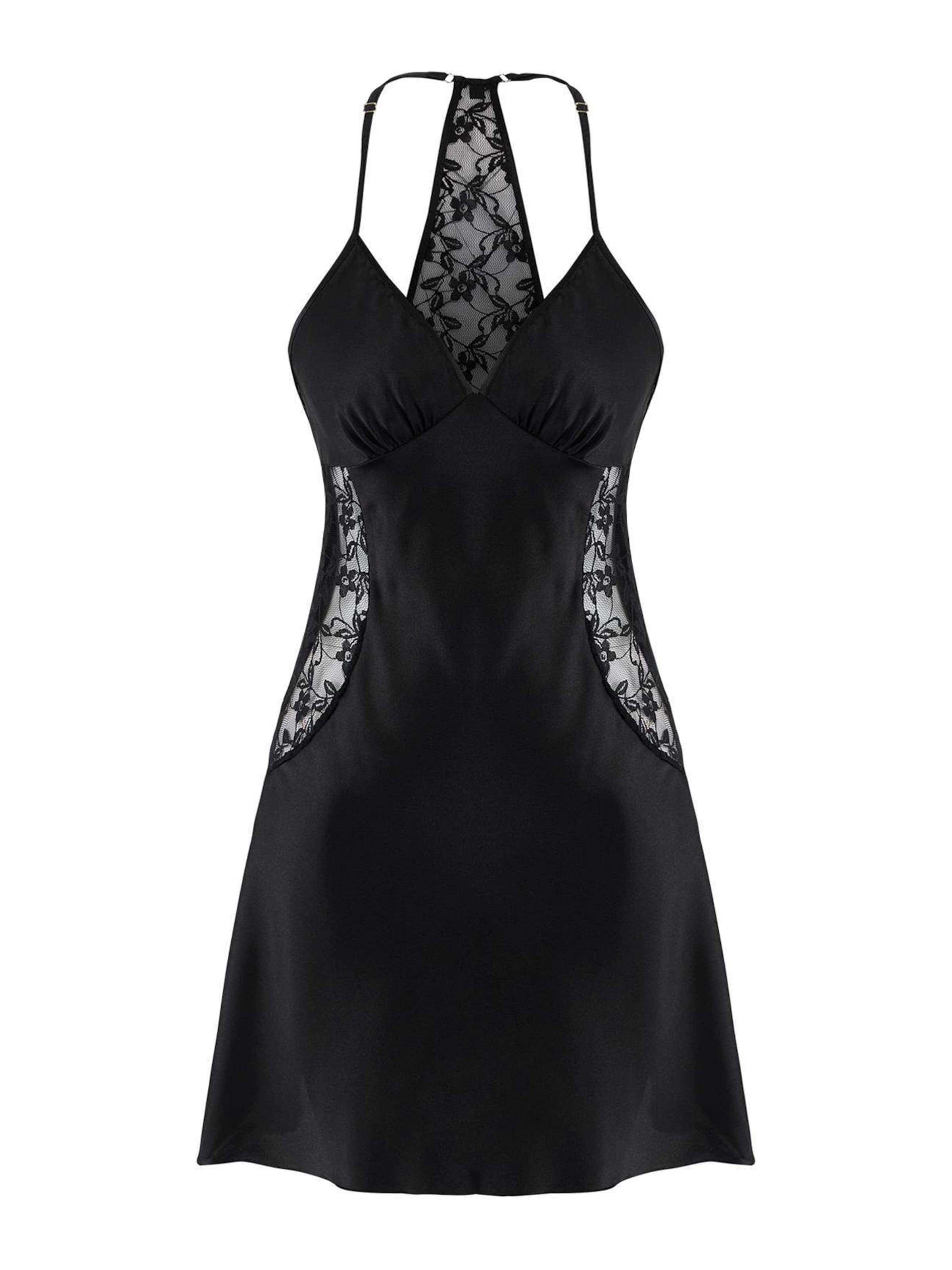 TrendyolNegliže - crna boja: prednji dio