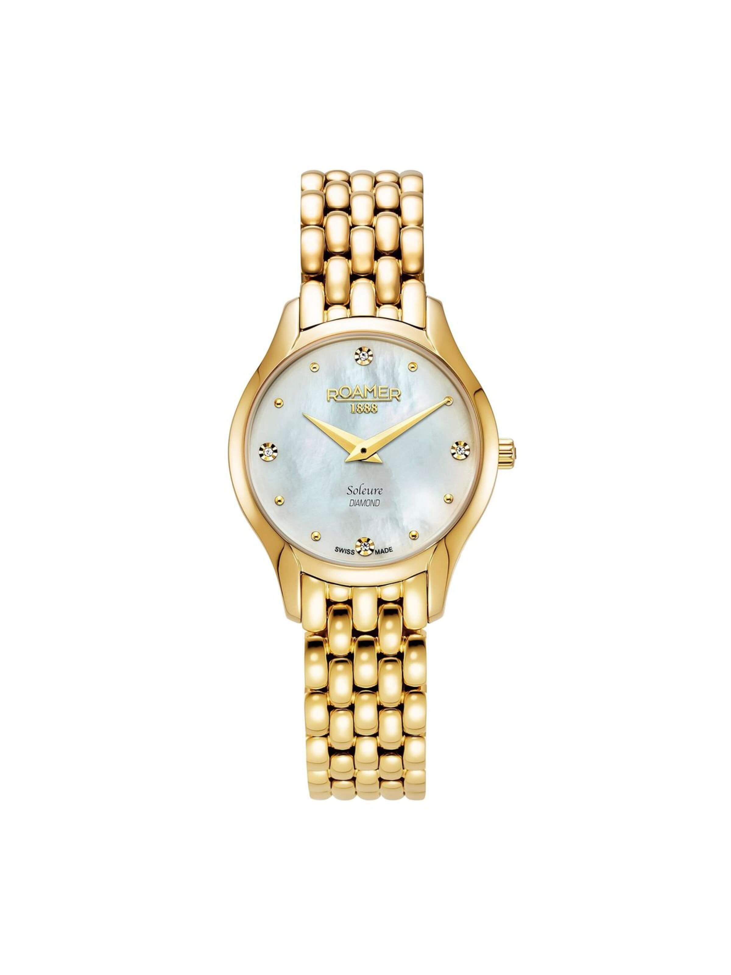 Montre à affichage analogique Roamer en blanc : devant