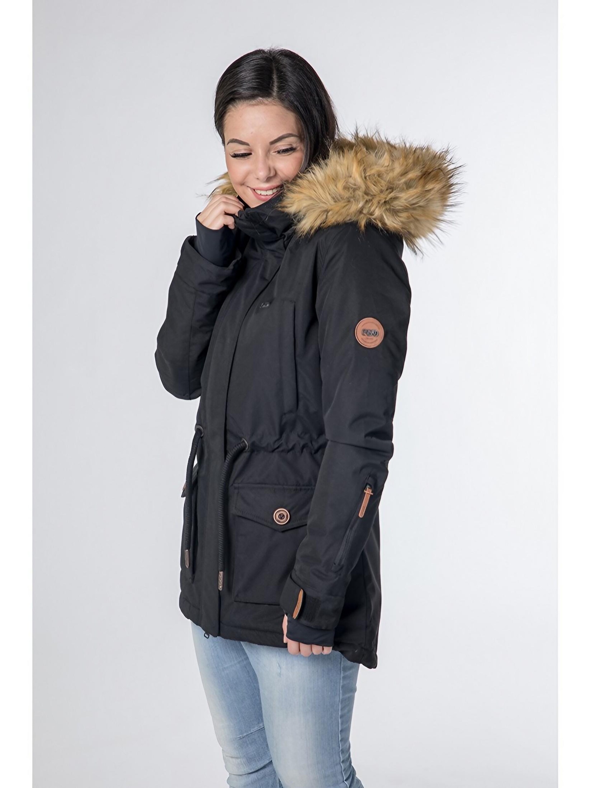 CNSRD Winter Jacket 'ABBEY FLORA' in Black
