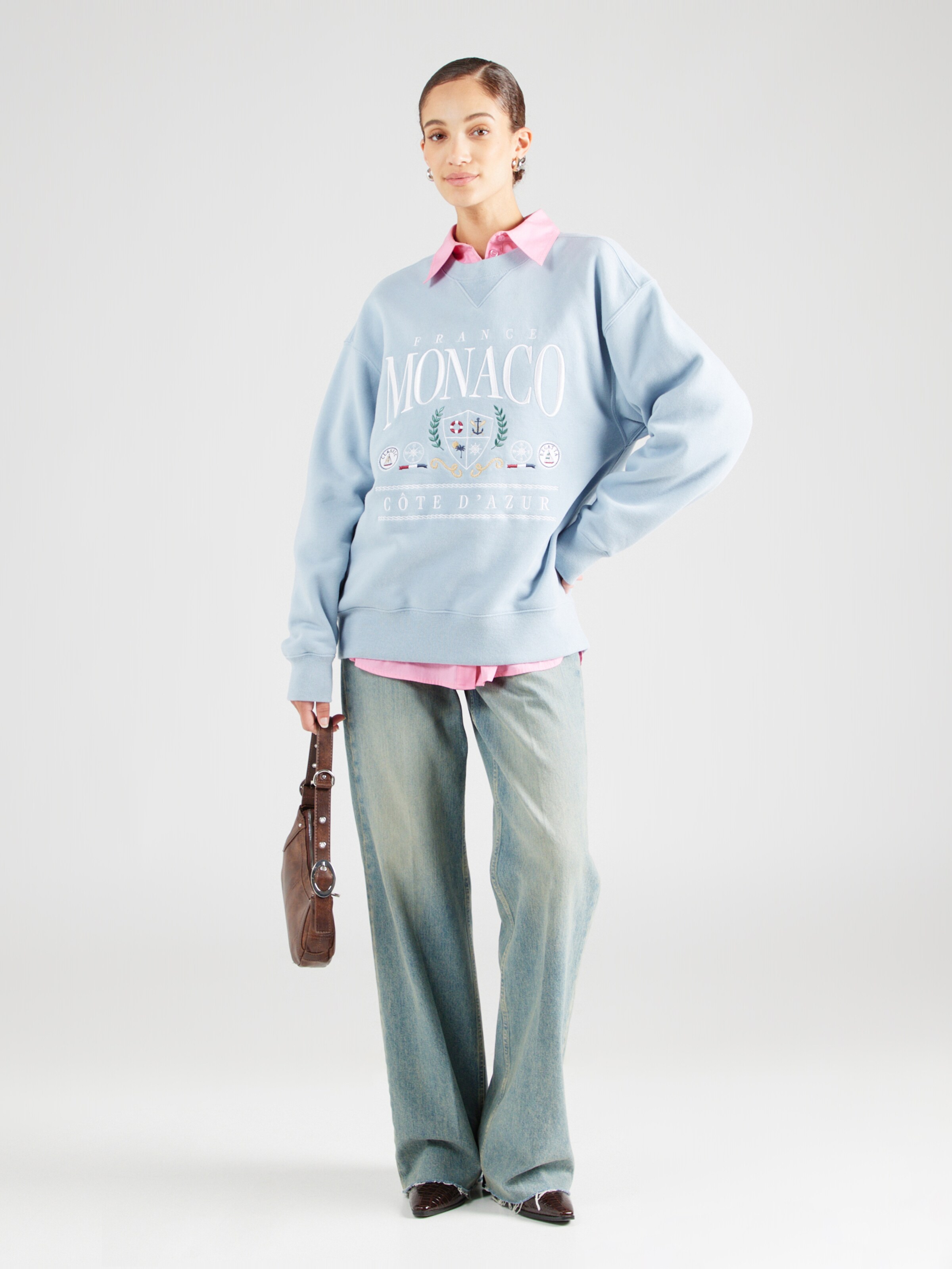 Felpa blu abercrombie hotsell