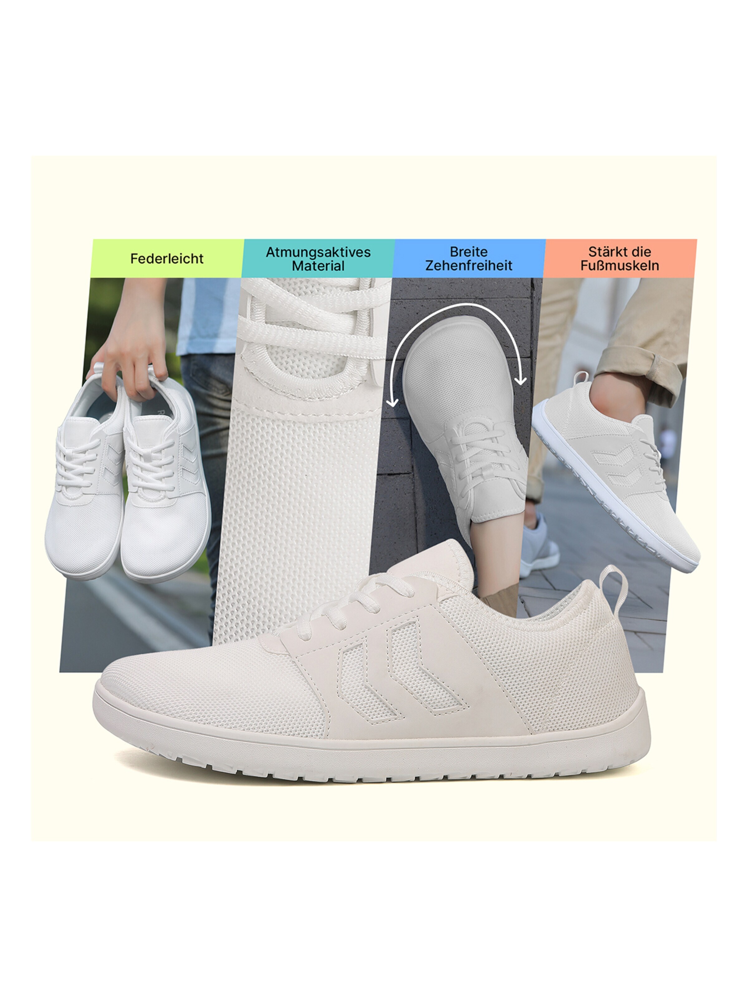 DOTALES Sneaker low 'DOTALES - EasyStep Barfußschuhe'‌‌‌‌‌ in Weiß