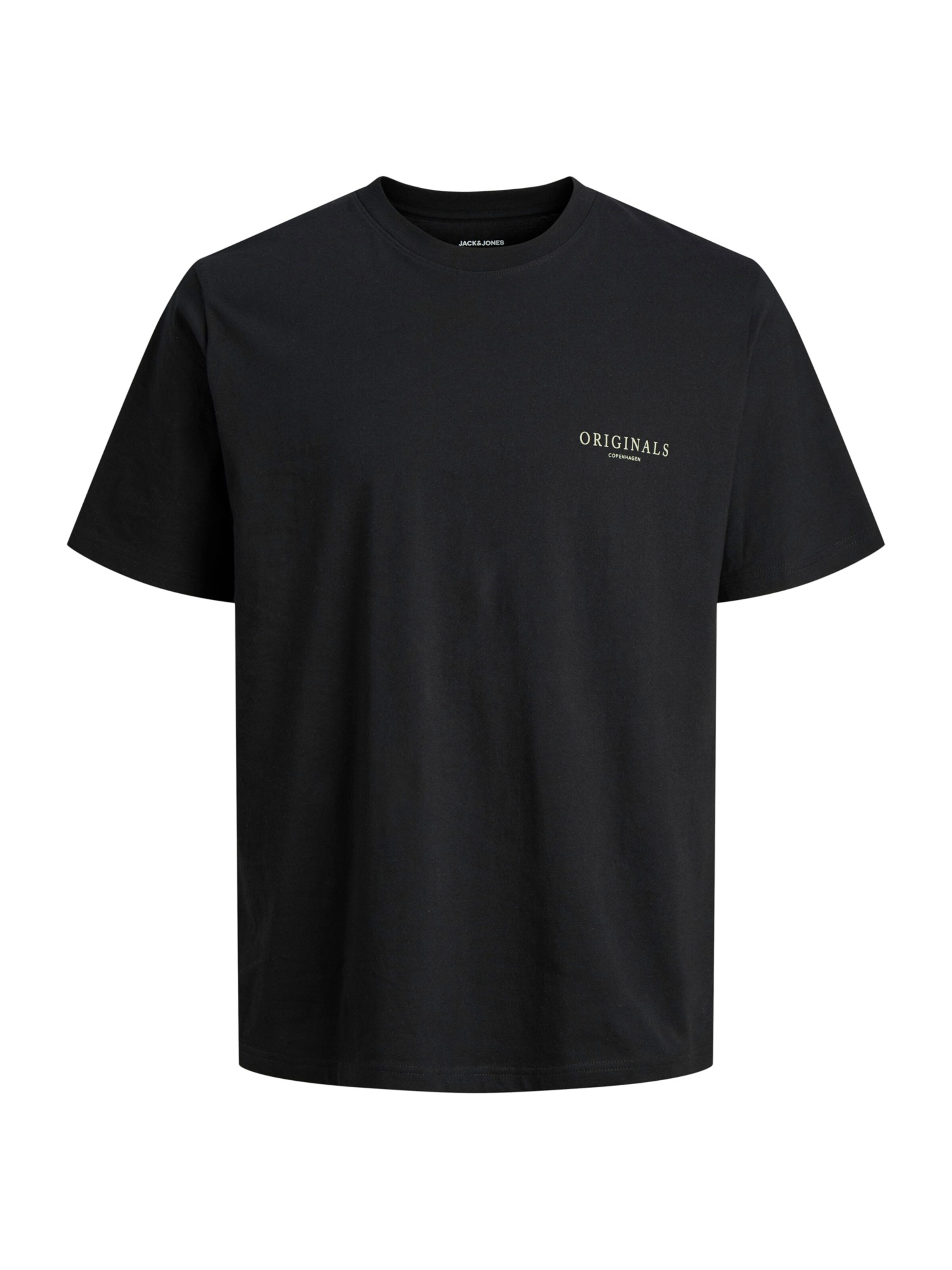 JACK & JONES Póló 'JORMONTAUK' - fekete: elől