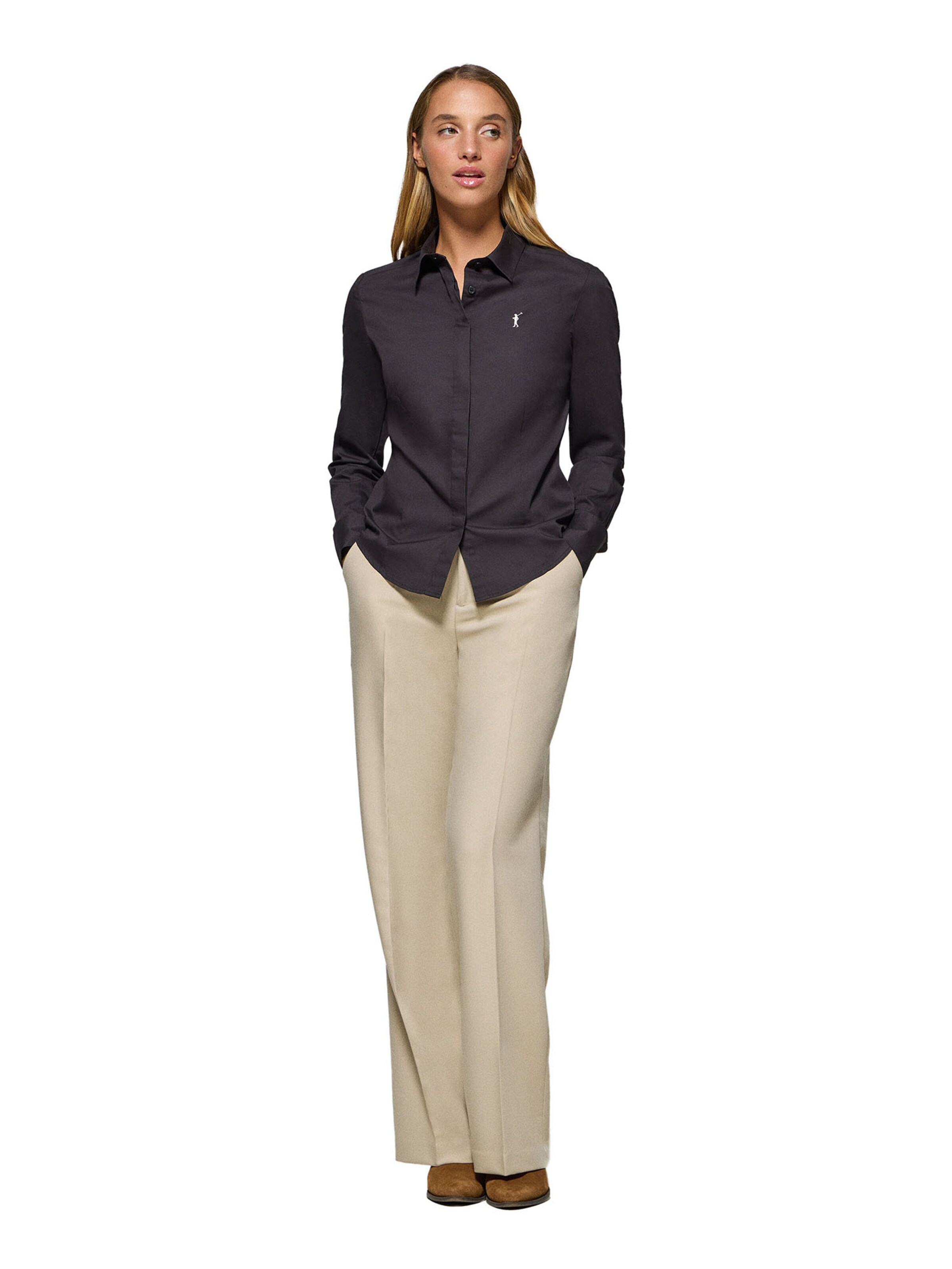 Polo Club Bluse in Schwarz