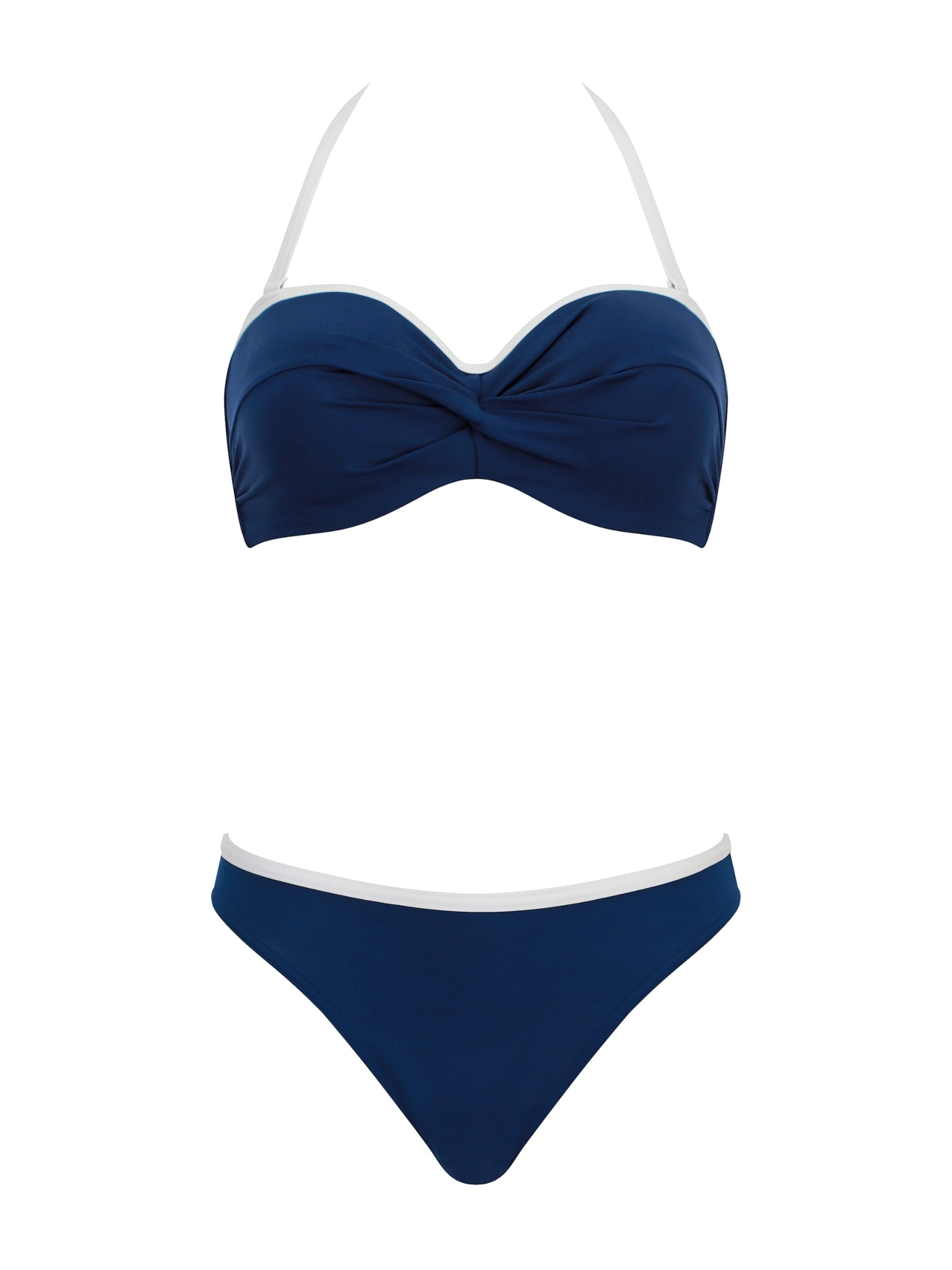 Bustier Bikini 'Maritime' OLYMPIA en bleu : devant