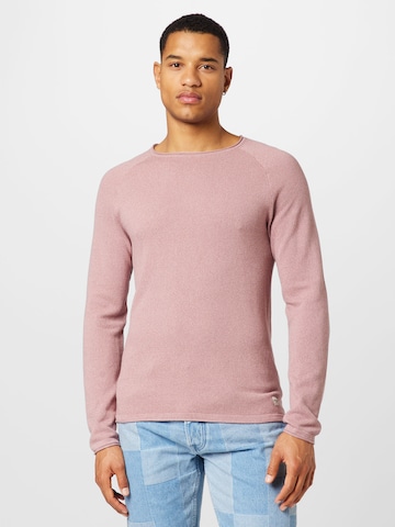 JACK & JONES Klasický střih Svetr 'HILL' – pink: přední strana