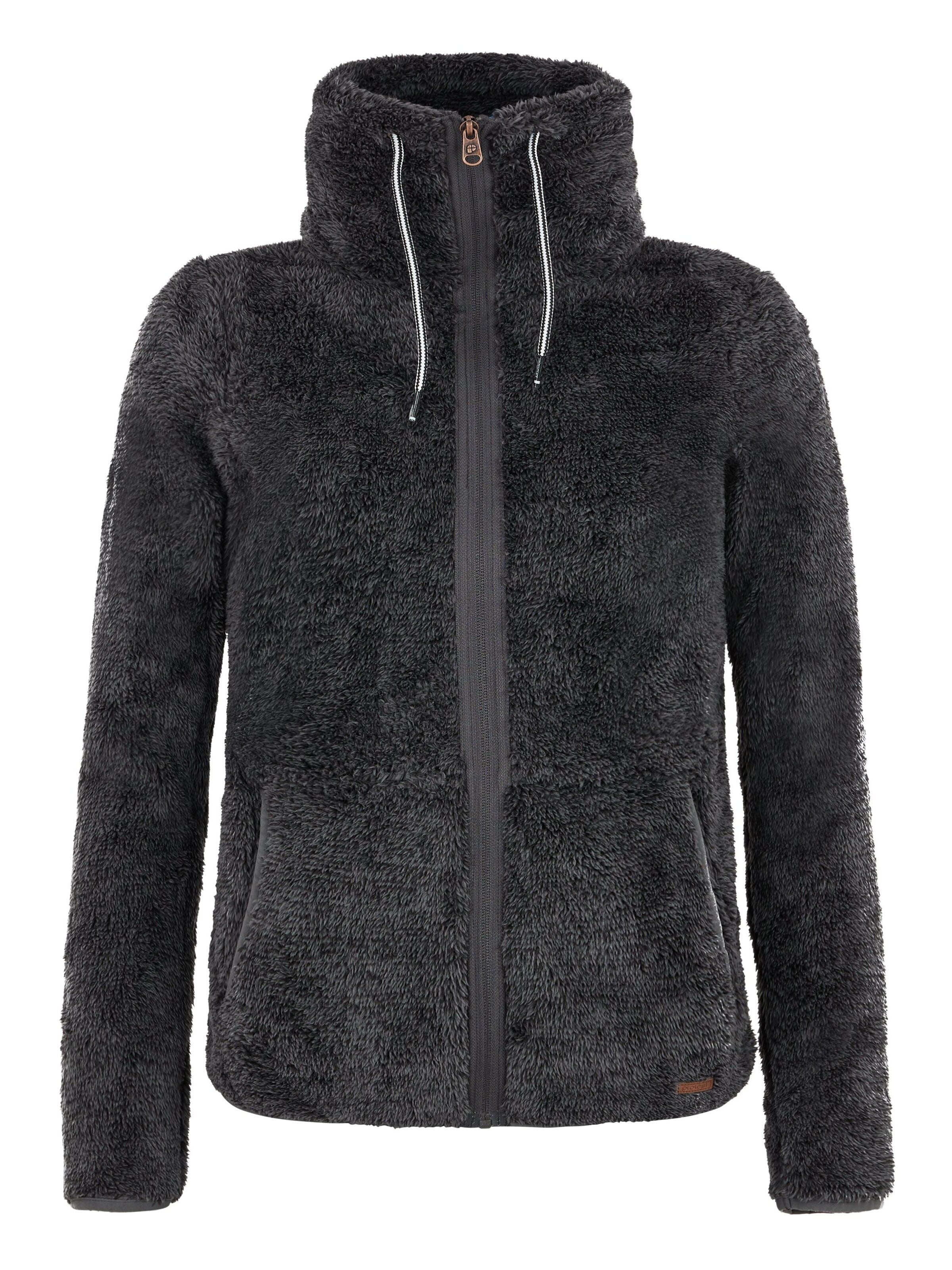PROTEST Fleece jas 'RIRI' in Grijs: voorkant