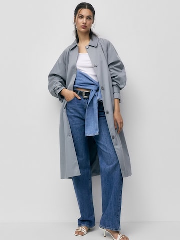 Pull&Bear Between-Seasons Coat in Blue: front