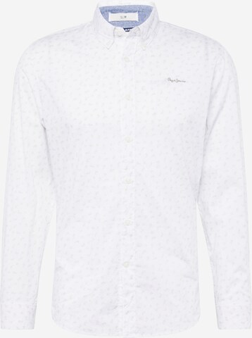 Coupe regular Chemise 'CUXTON' Pepe Jeans en blanc : devant