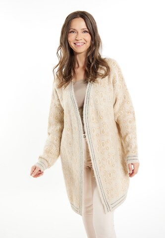 usha FESTIVAL Gebreid vest 'Carnea' in Beige: voorkant