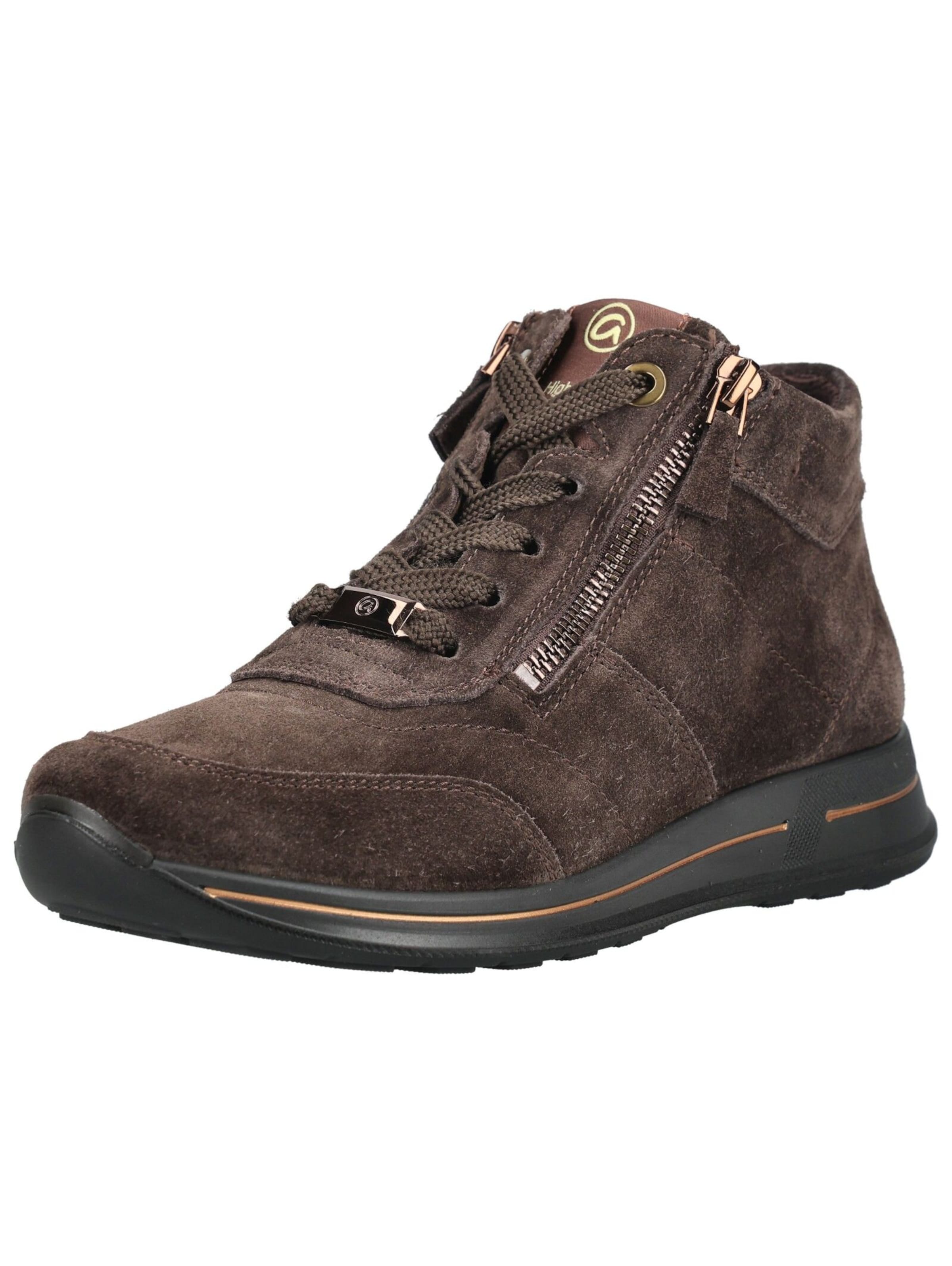 Baskets hautes ARA en marron : devant