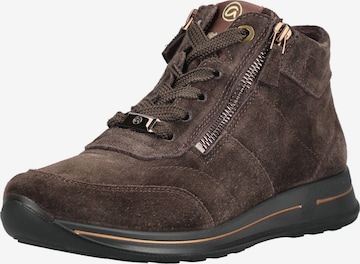 Baskets hautes ARA en marron : devant