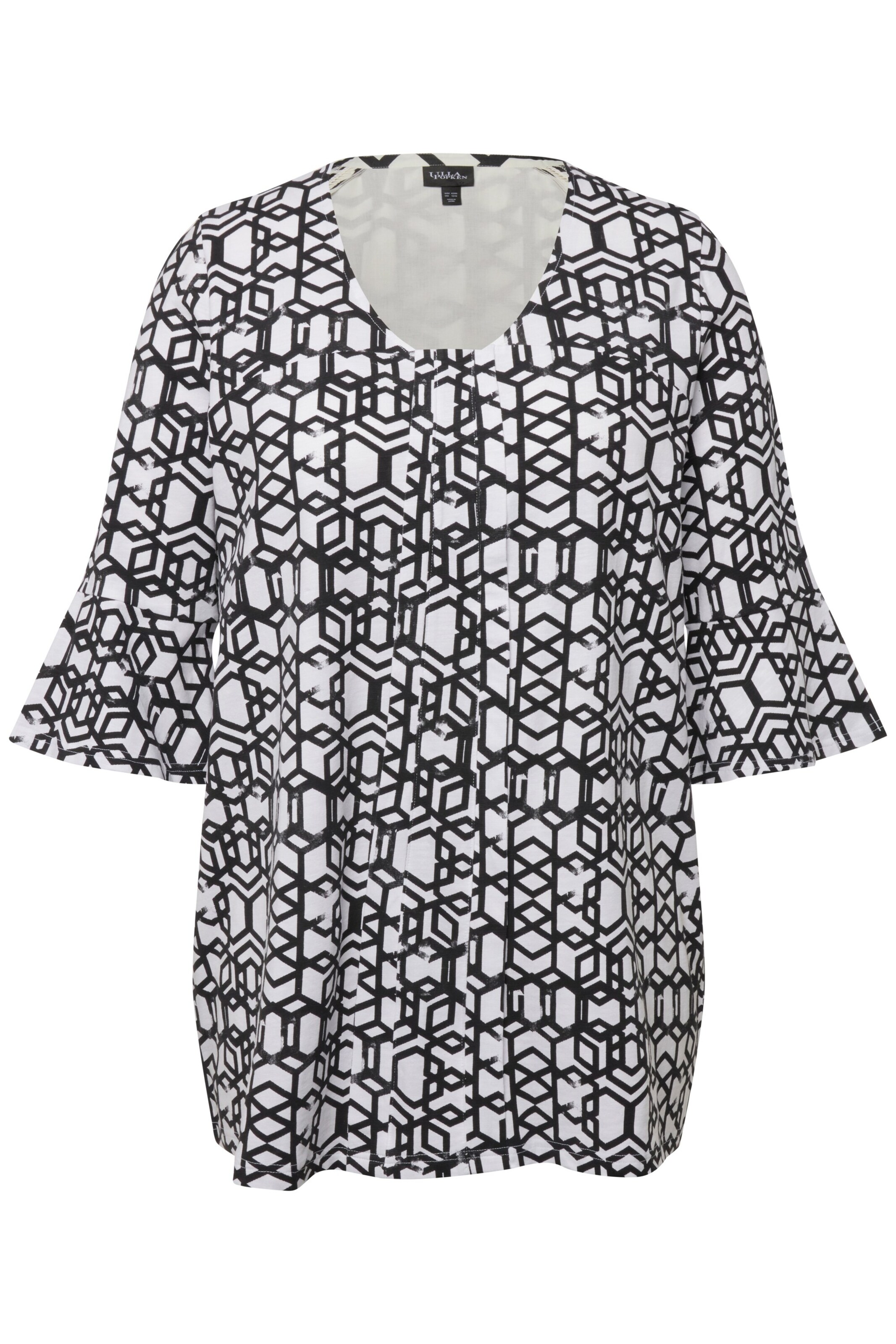 Ulla Popken Shirt in Zwart: voorkant