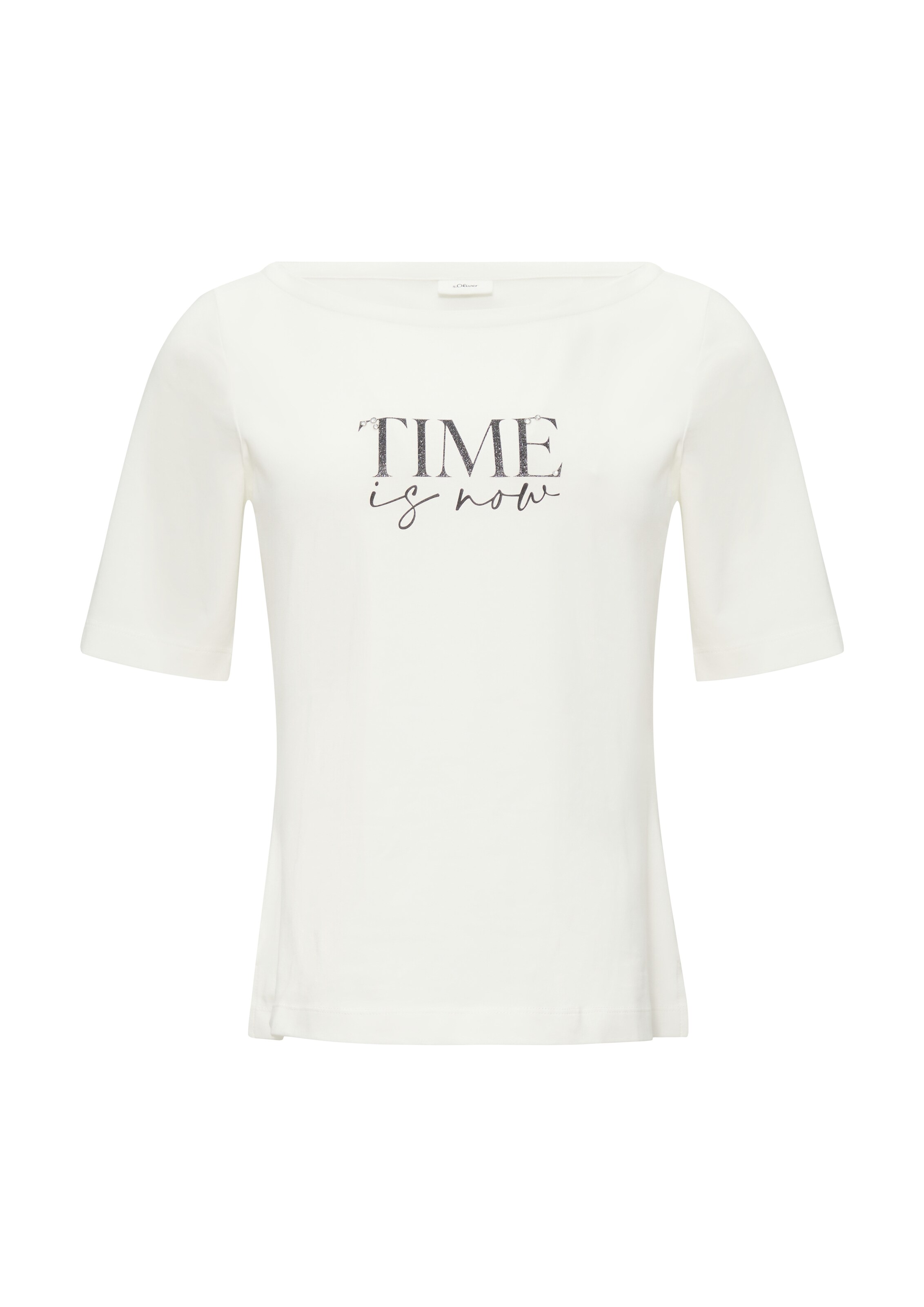 s.Oliver BLACK LABEL T-Shirt in Beige: Vorderseite