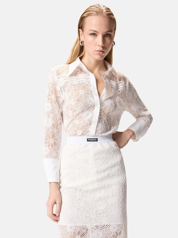 PINKO Blus 'PINKO COLINE CAMICIA PIZZO REBRODE CAMICIA' i vit: framsida