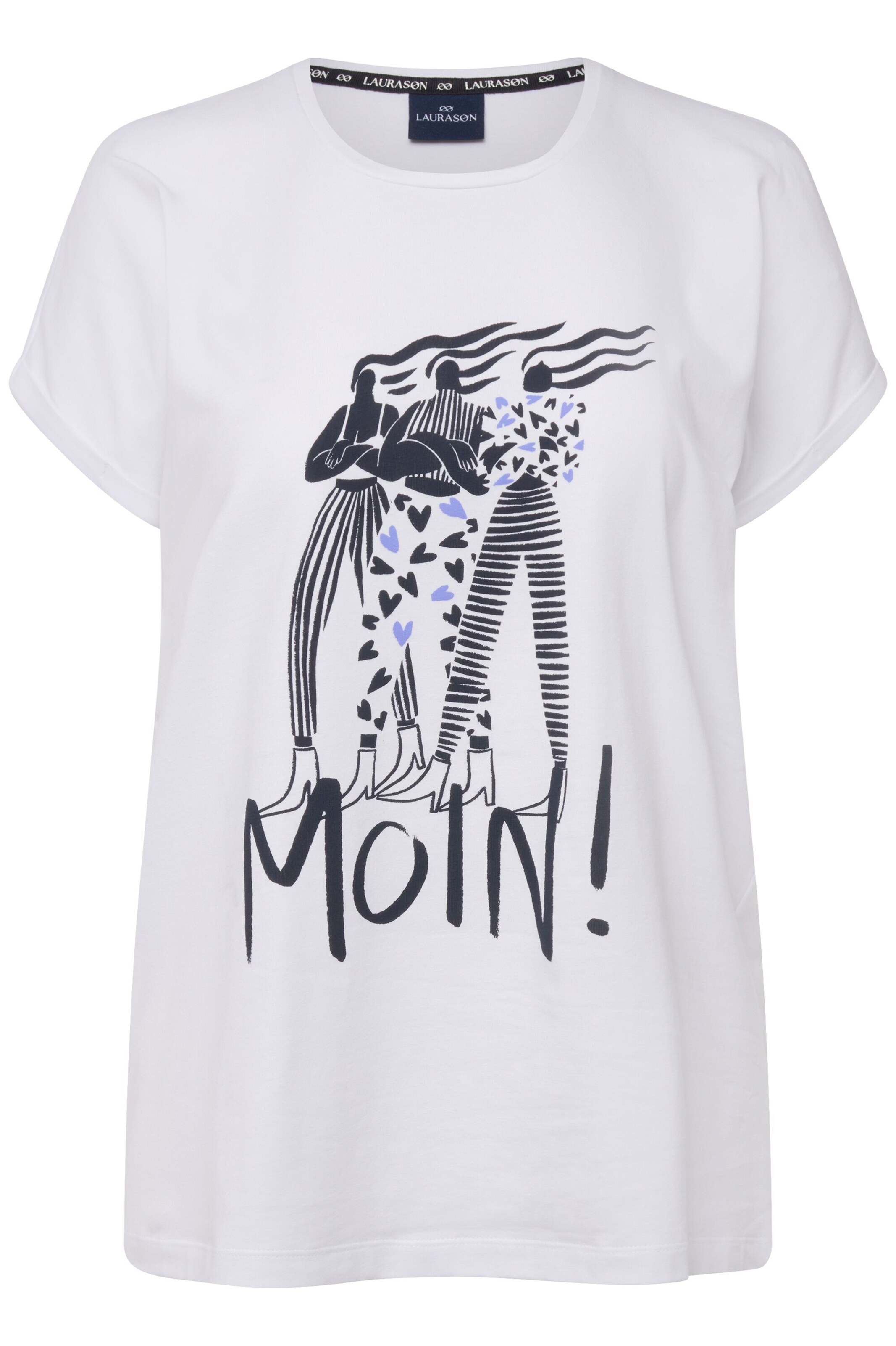 T-shirt LAURASØN en blanc : devant