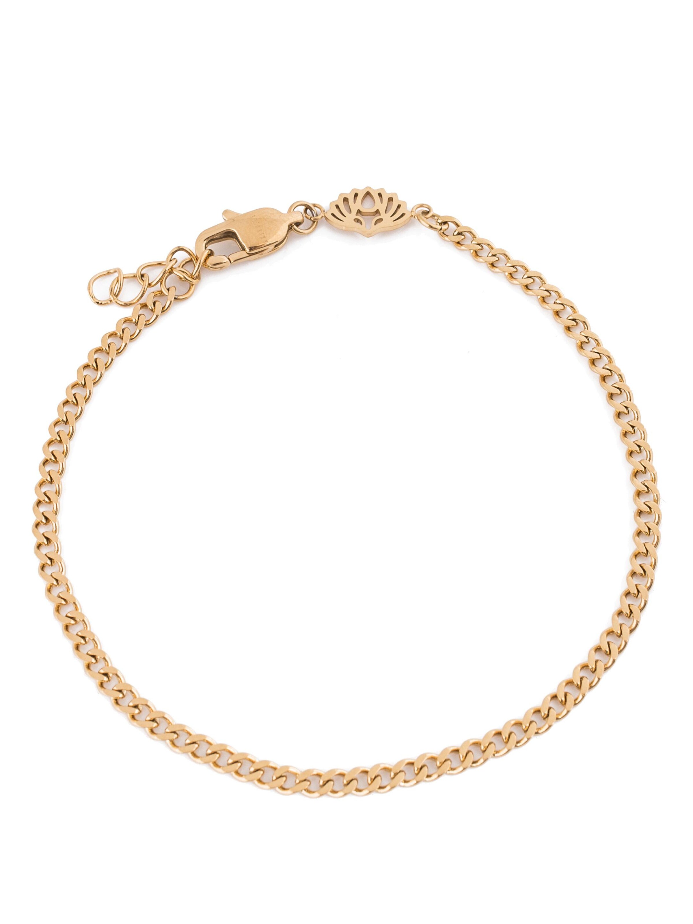 Akitsune Bracelet 'Via Cuban' in Gold: front