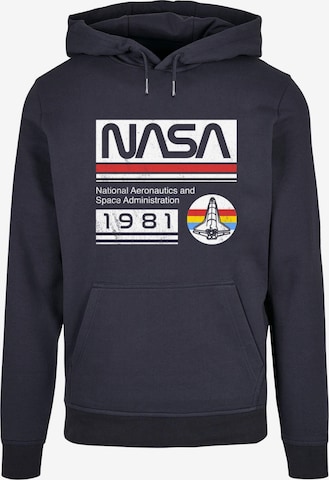 Merchcode Sweatshirt 'NASA - 1981' in Blau: predná strana
