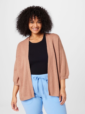 Tom Tailor Women + Knit Cardigan in Brown: front