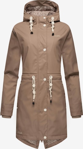 NAVAHOO Weatherproof jacket 'Flower of Ocean' in Beige: front