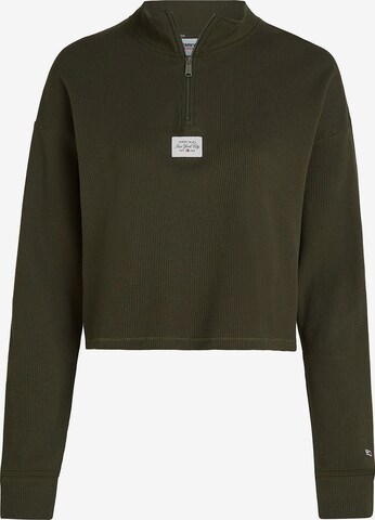 Sweat-shirt Tommy Jeans en vert : devant