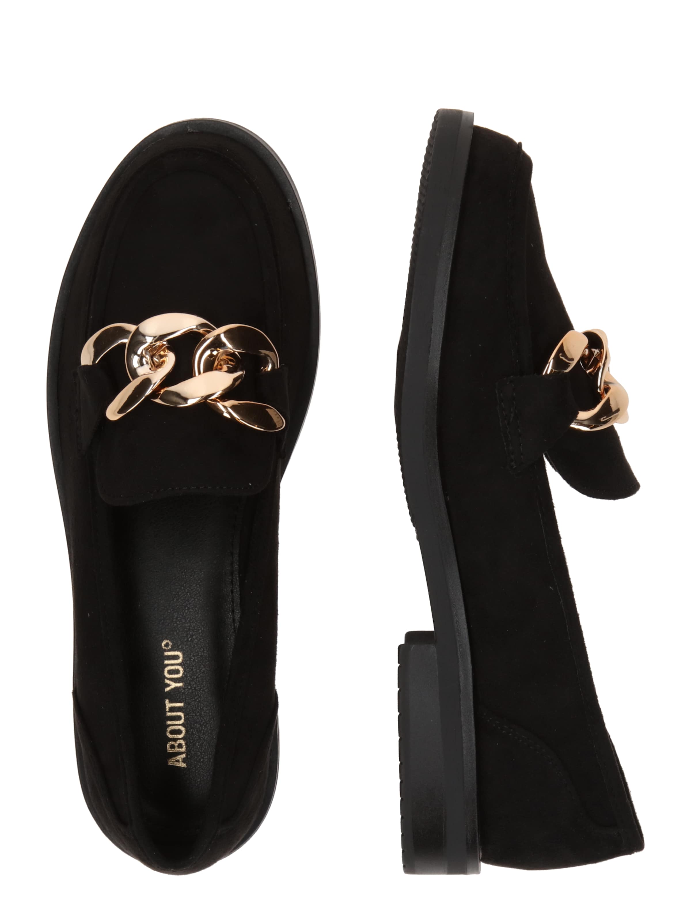 ABOUT YOU Mokasíny 'Defne' – černá