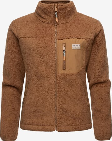 Ragwear Fleece jas 'Alaris' in Bruin: voorkant