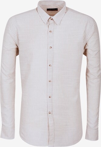 Leif Nelson Button Up Shirt in Beige: front