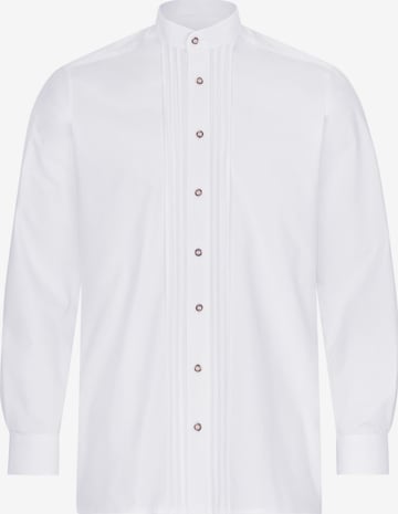 Aumühle Slim Fit Trachtenhemd 'Max' in Tailord Fit in Weiß: Vorderseite