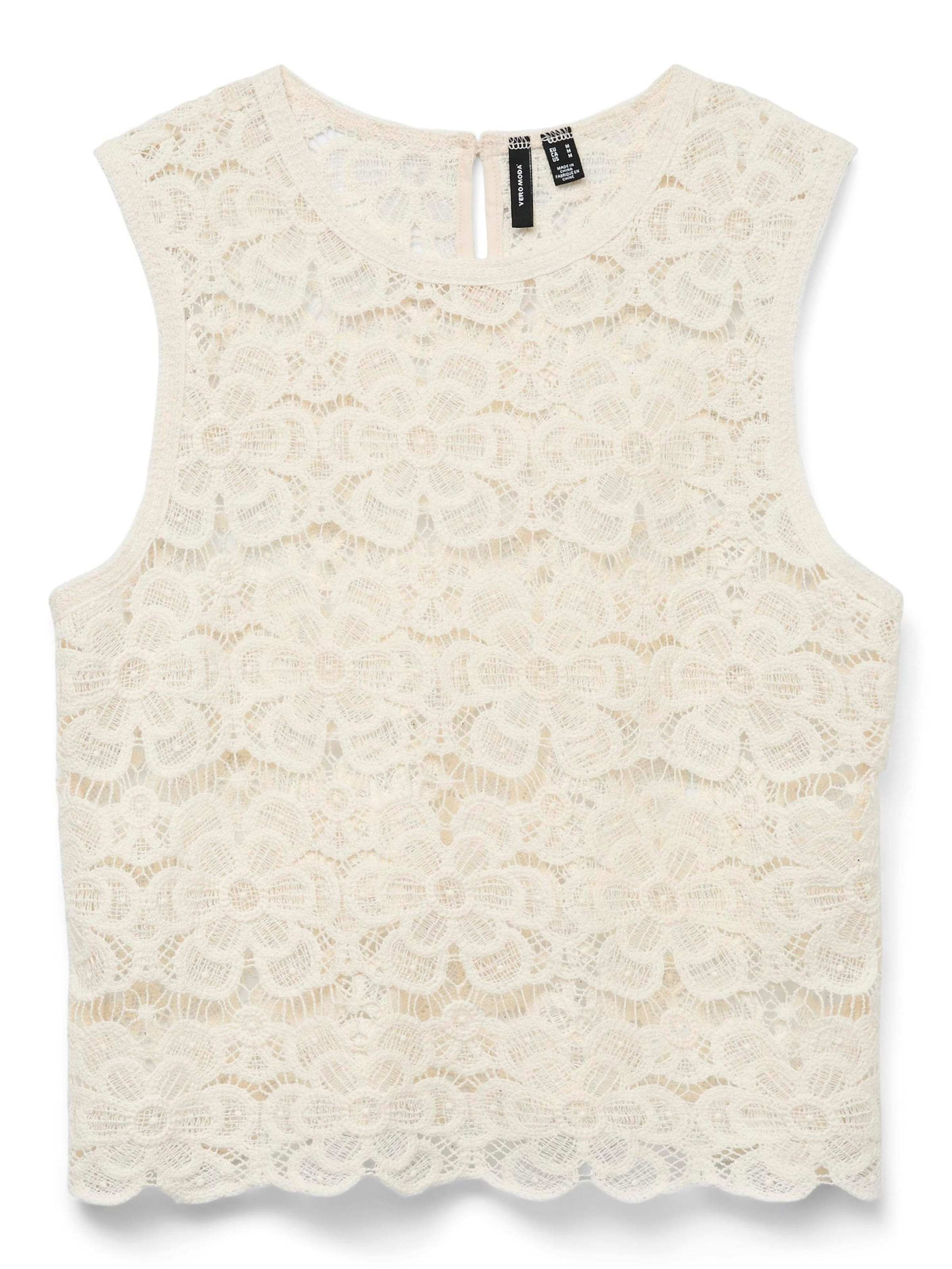 VERO MODA - Top en blanco: frente