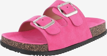 Ital-Design Mules in Pink: front