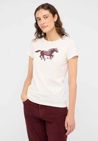 MUSTANG T-Shirt 'Loa' in Weiß: Vorderseite
