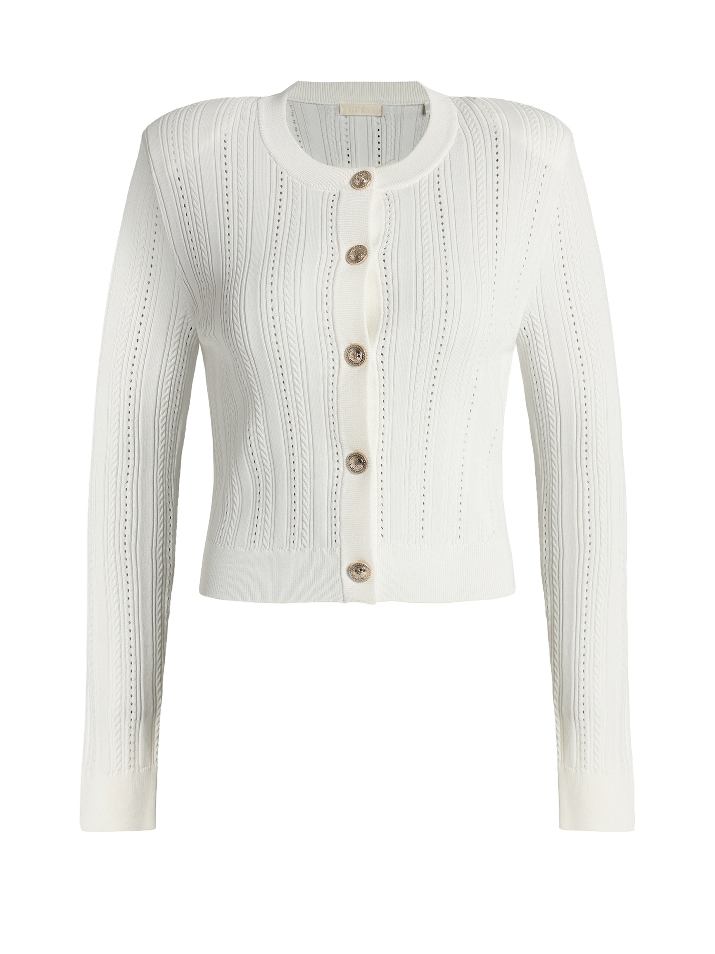 GUESS Strickjacke 'Carmen' in XS in creme, Produktansicht