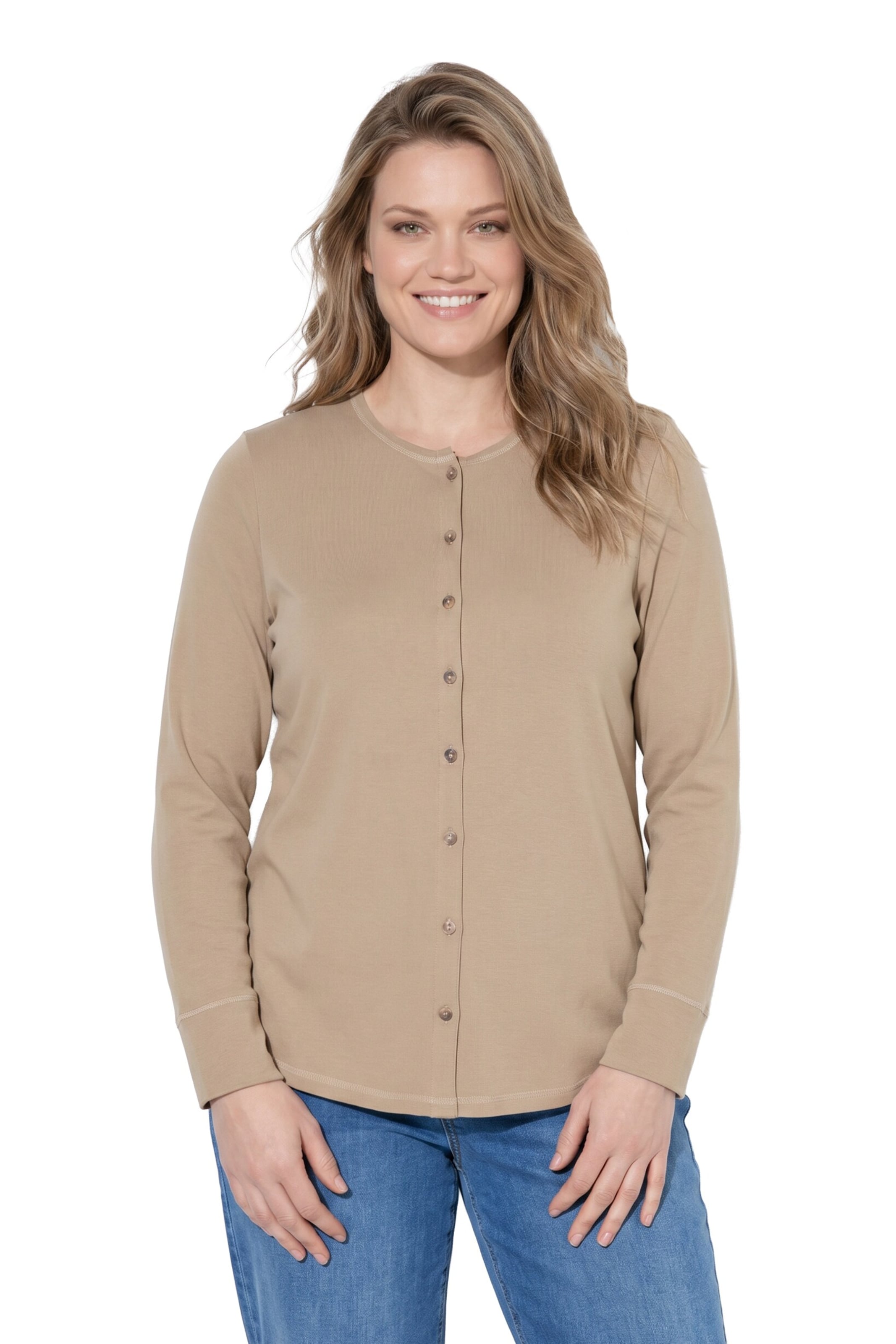 Ulla Popken Shirt in Beige: front