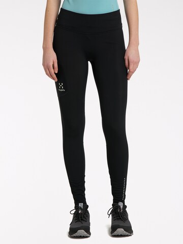 Haglöfs Skinny Workout Pants in Black: front